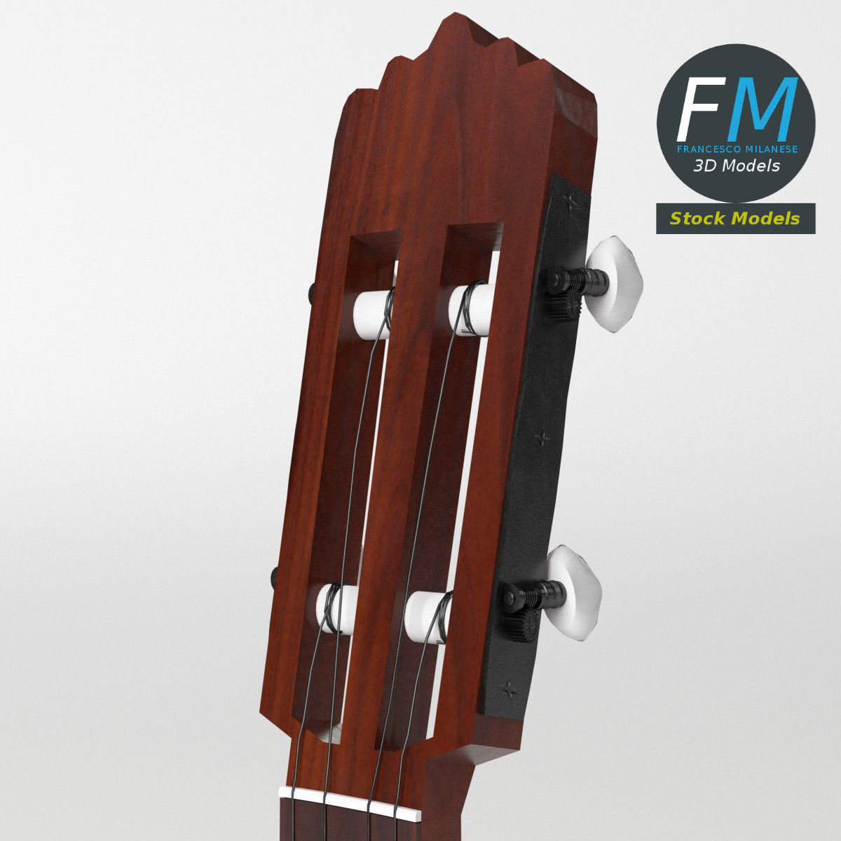 Acoustic Bass Guitar 3D model_5
