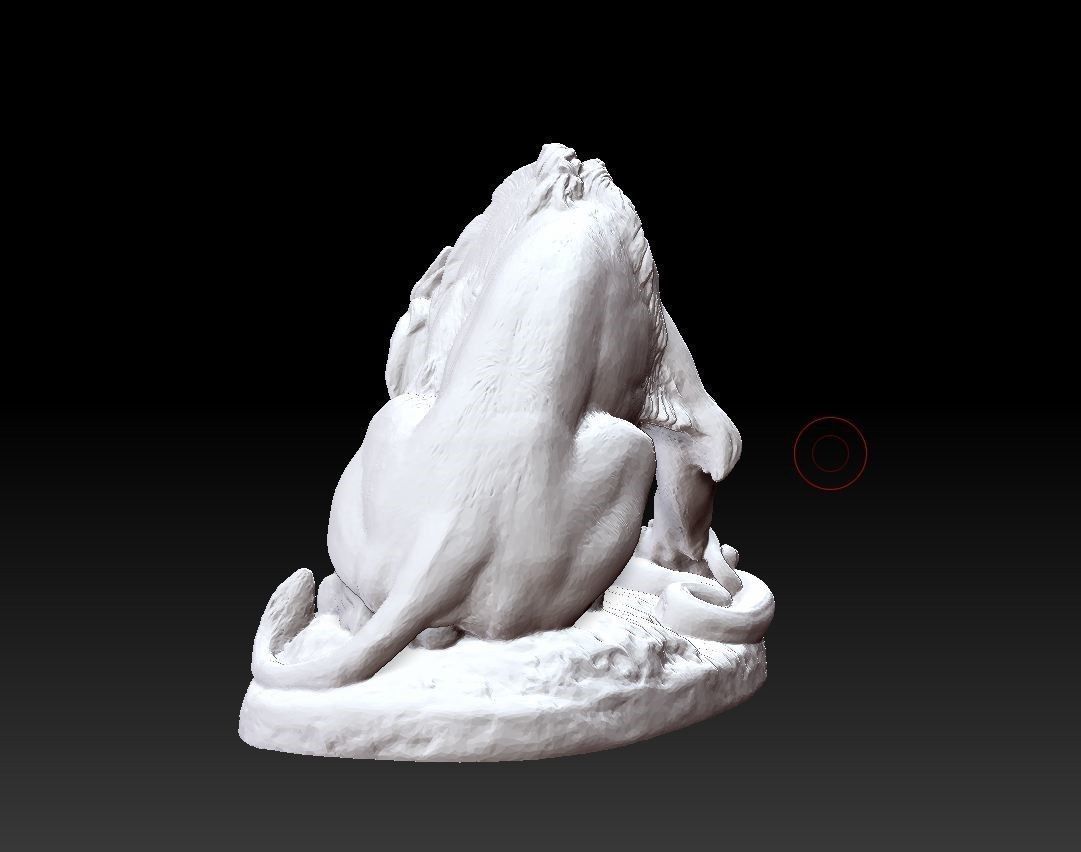 Lion Statue 3D print model_1