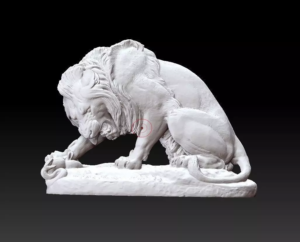 Lion Statue 3D print model_0