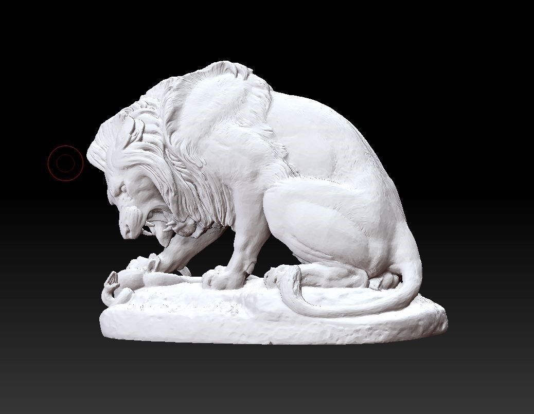 Lion Statue 3D print model_3