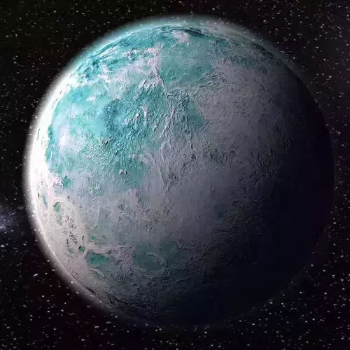 Frozen planet Low-poly 3D model