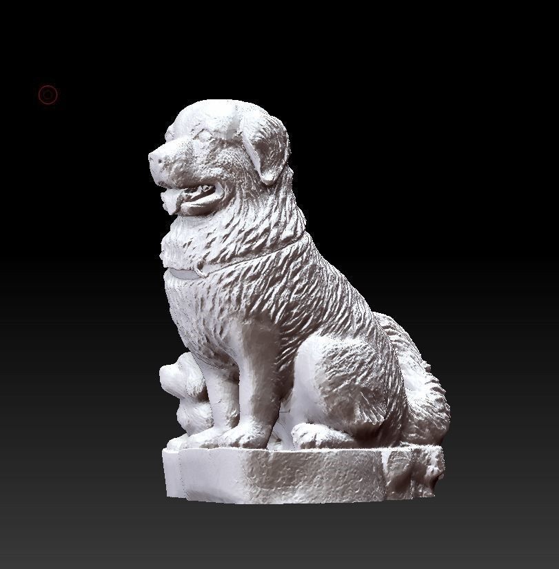 dogs statue 3D print model_3