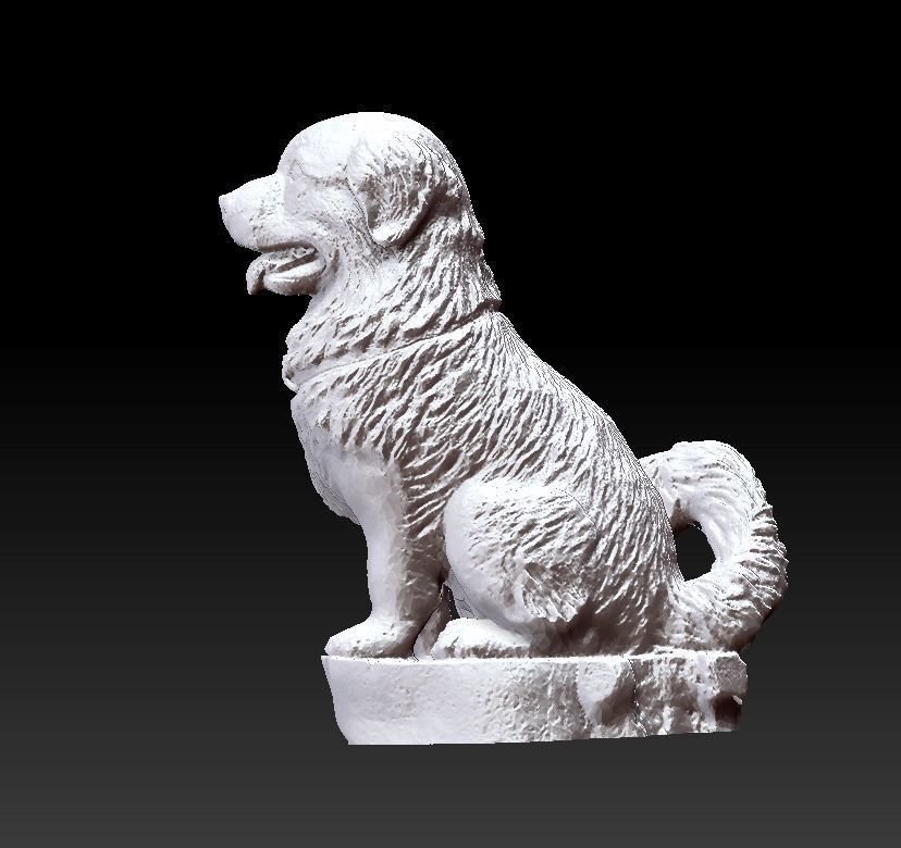 dogs statue 3D print model_1