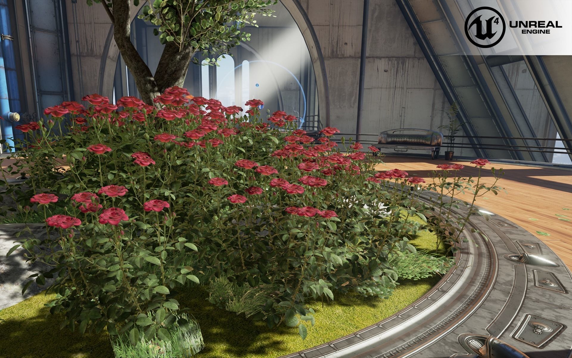 Roses universal plant Low-poly 3D model_3