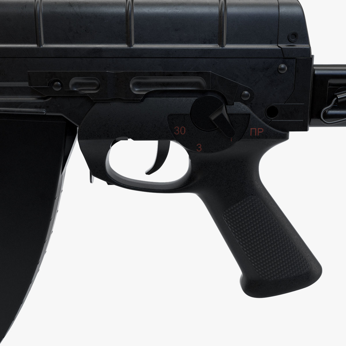 Assault rifle AEK 971 3D model_5