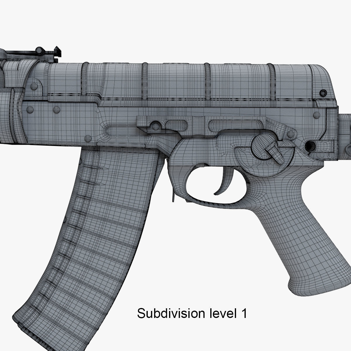 Assault rifle AEK 971 3D model_28
