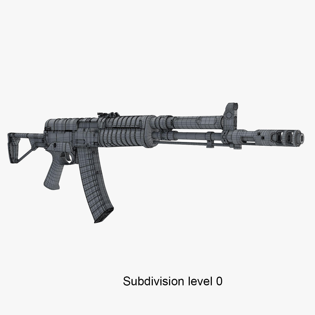 Assault rifle AEK 971 3D model_21