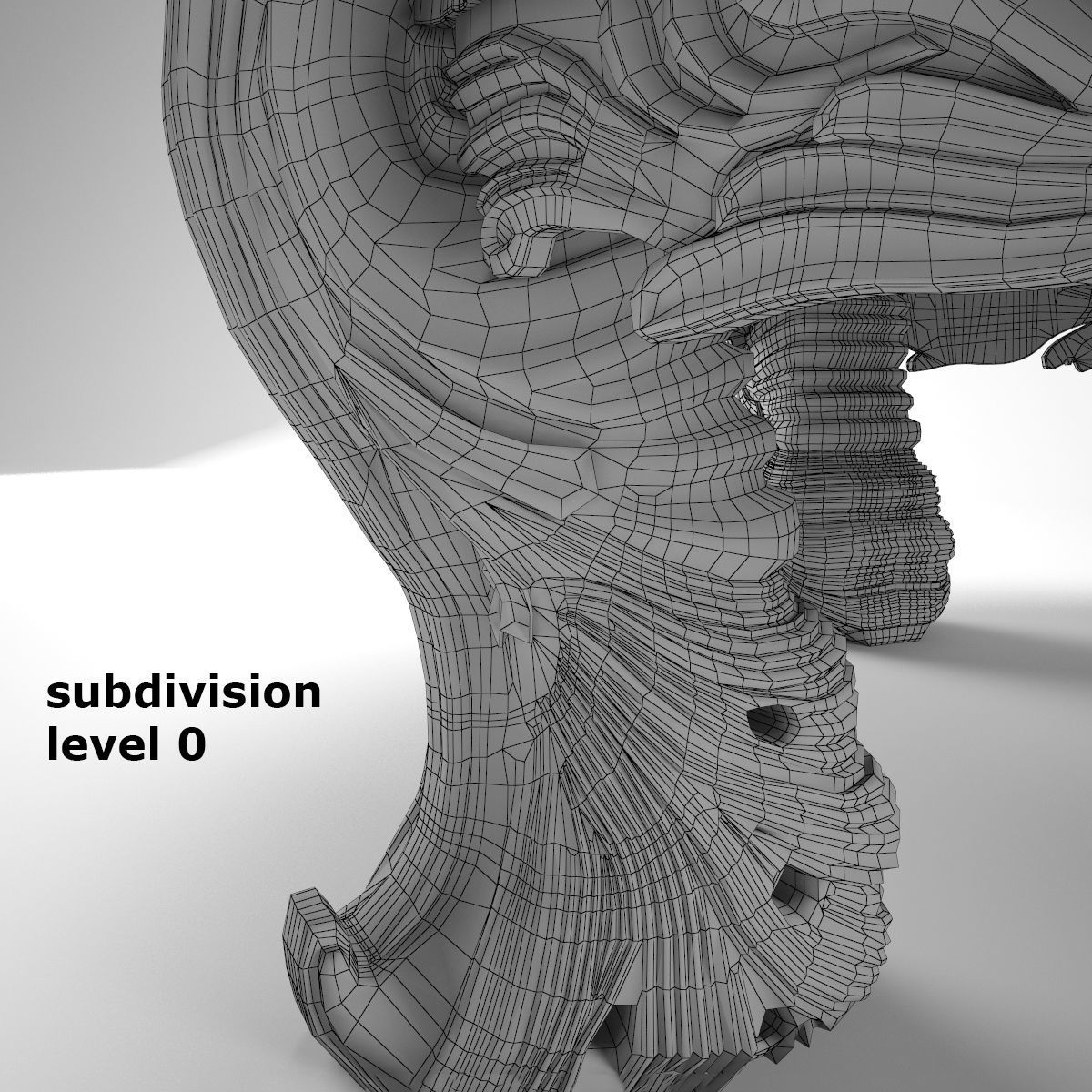 carved round table 3D model_4
