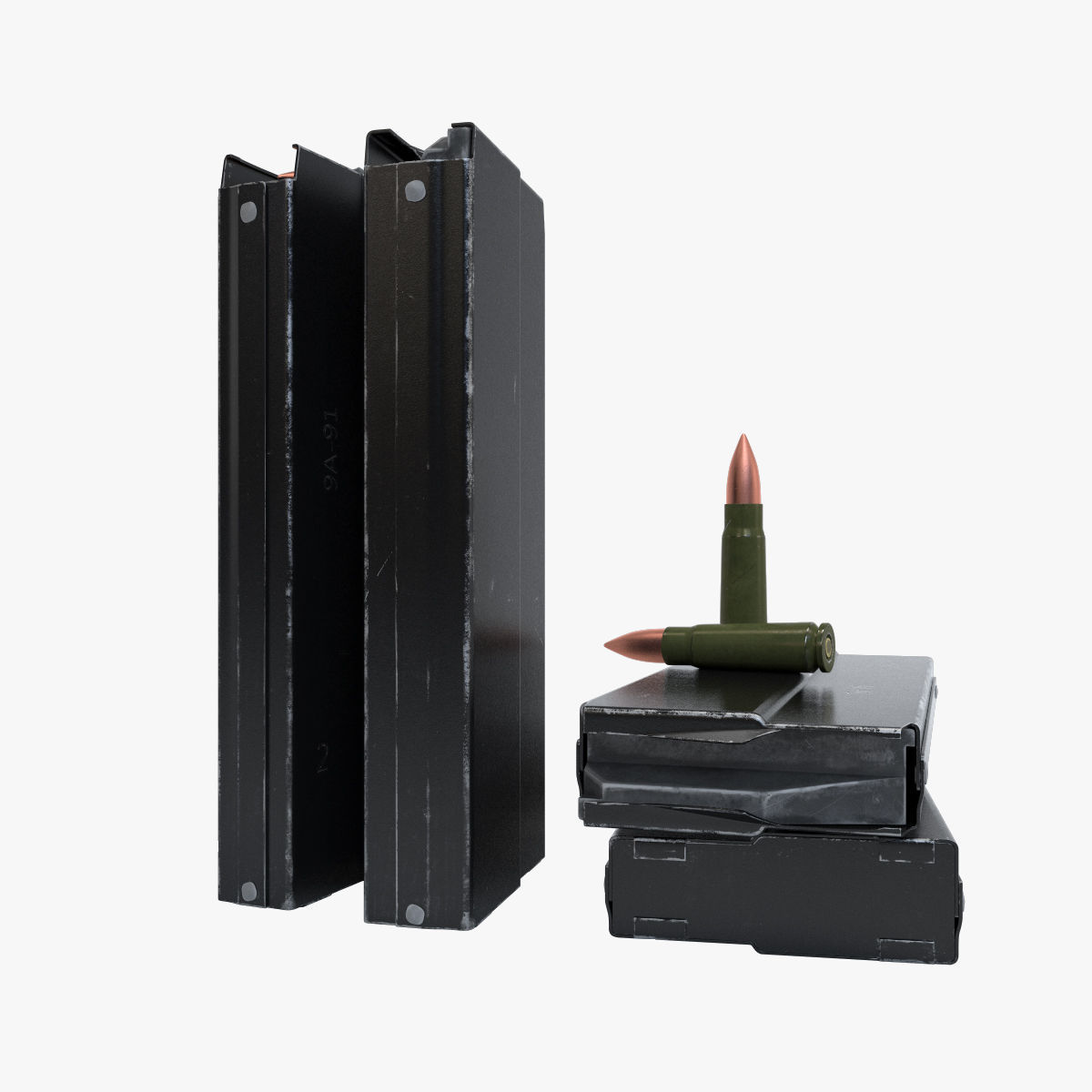 Compact assault rifle 9A91 3D model_15