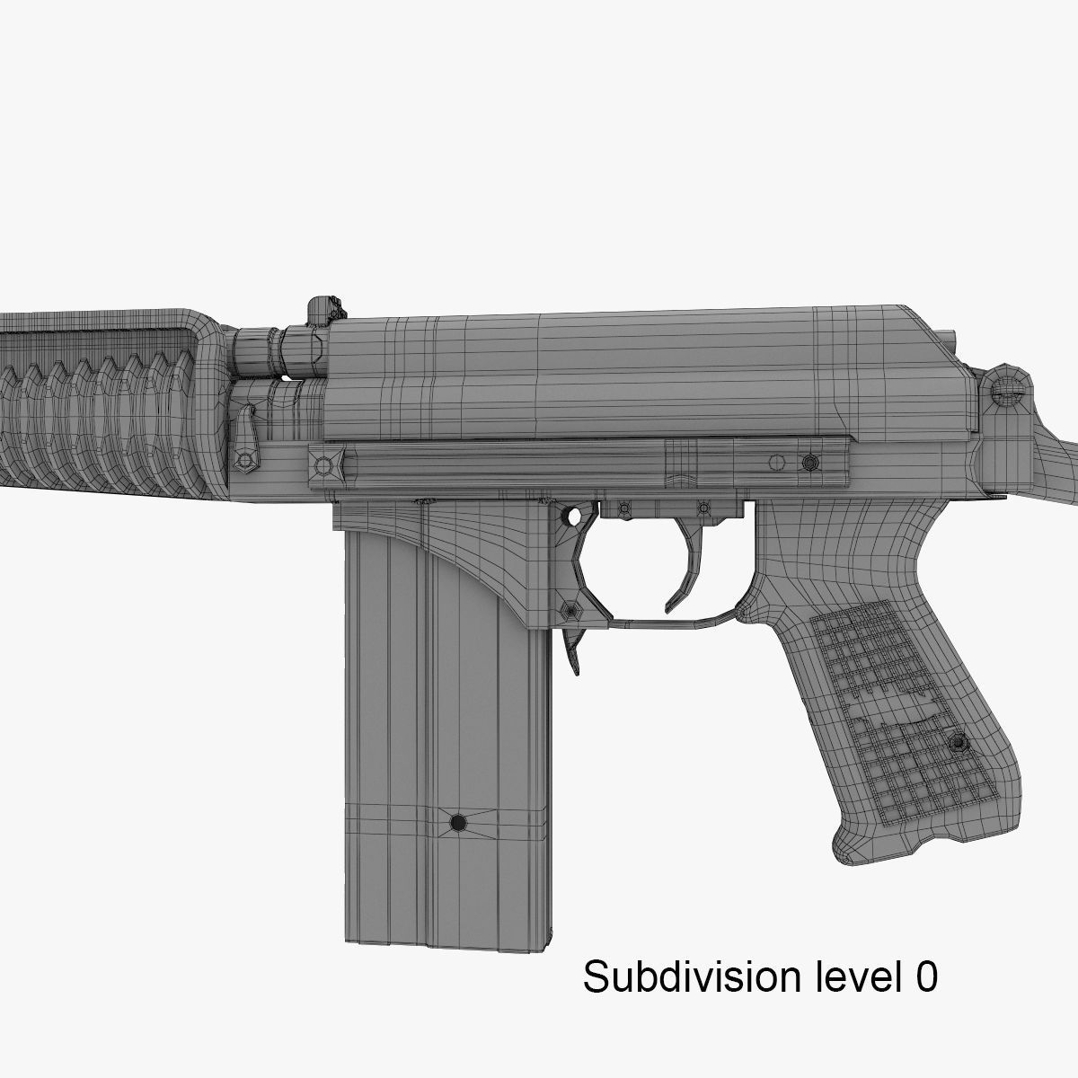 Compact assault rifle 9A91 3D model_24