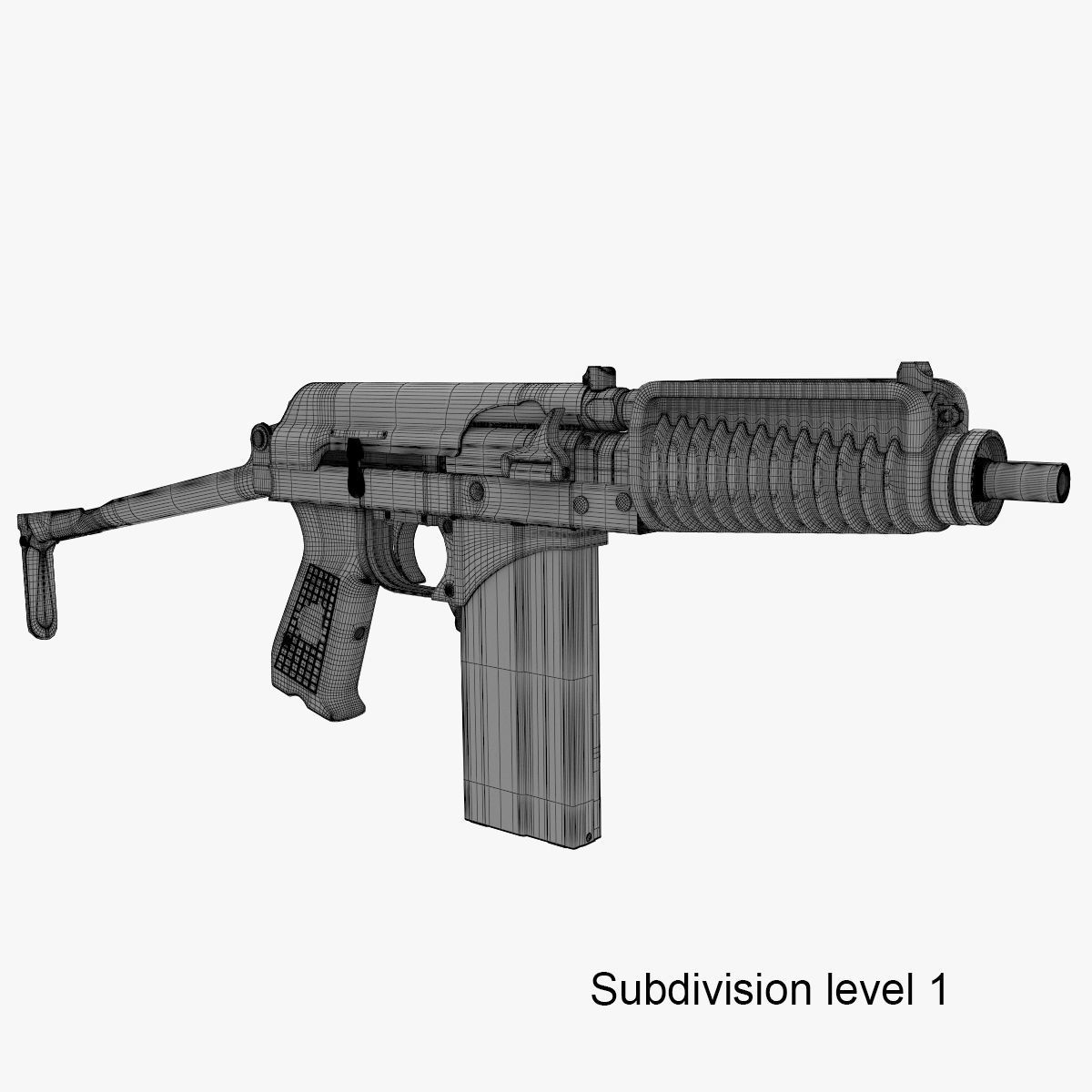 Compact assault rifle 9A91 3D model_19