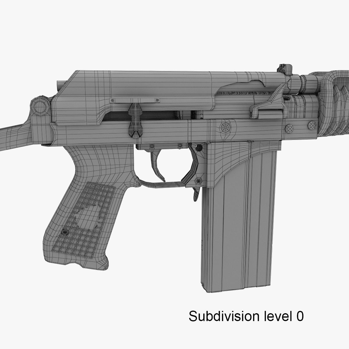 Compact assault rifle 9A91 3D model_20