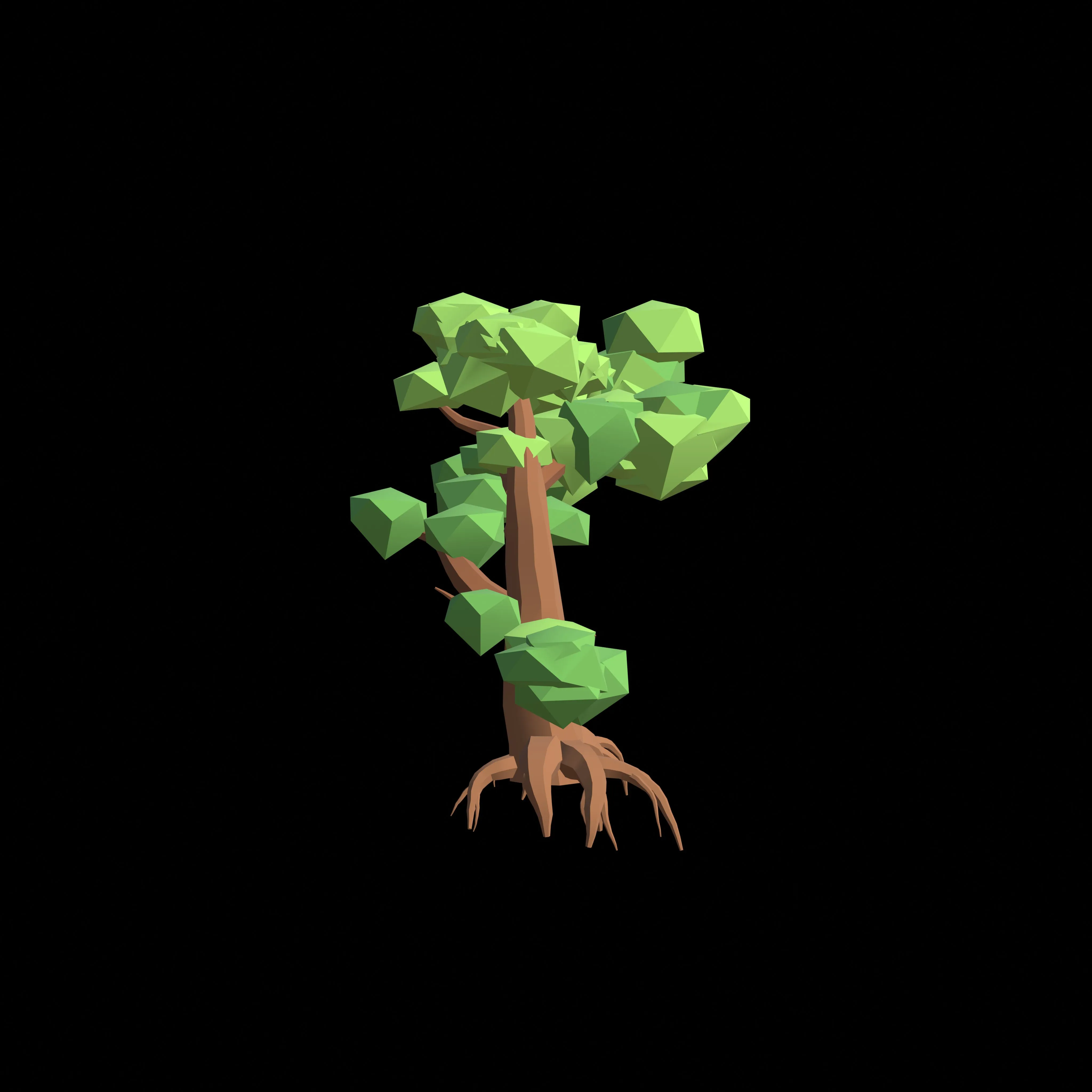 Low Poly Tree Series 12 Blender 3D Model Free low-poly 3D model