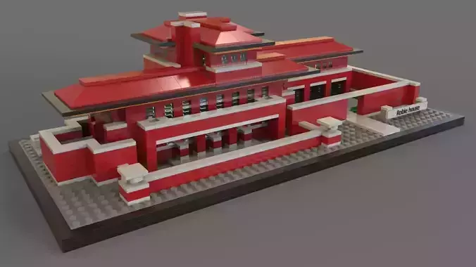 Lego 3d Robie house