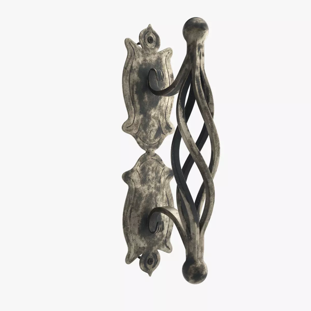 Forged door knob 3D model_0