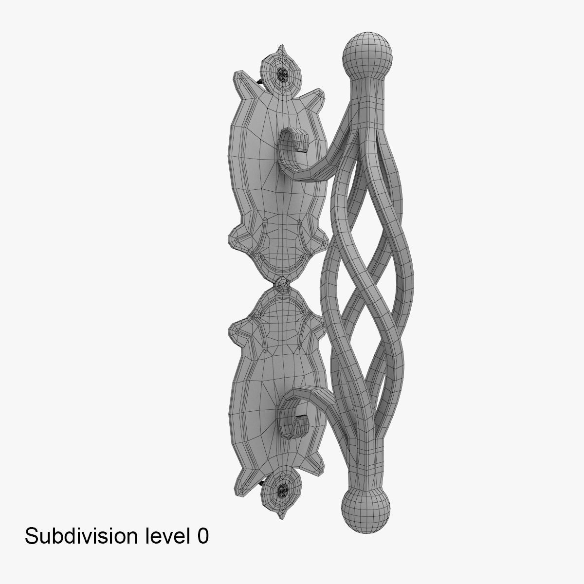 Forged door knob 3D model_6