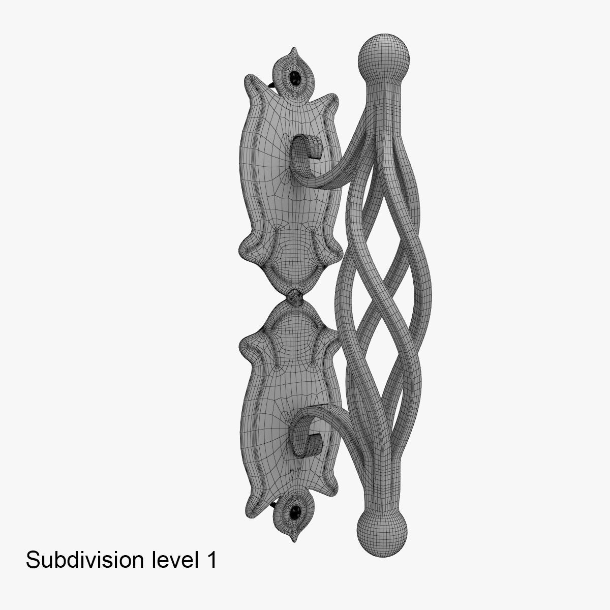 Forged door knob 3D model_7