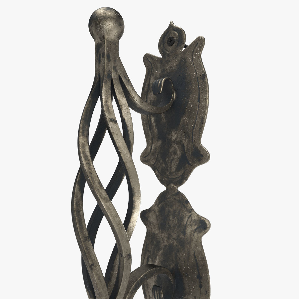 Forged door knob 3D model_2