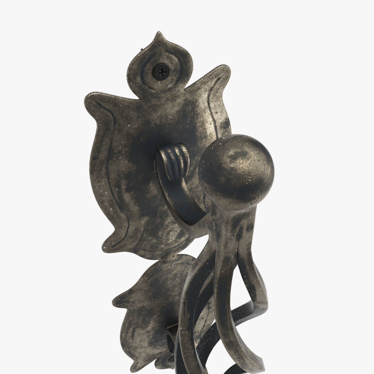 Forged door knob 3D model_3