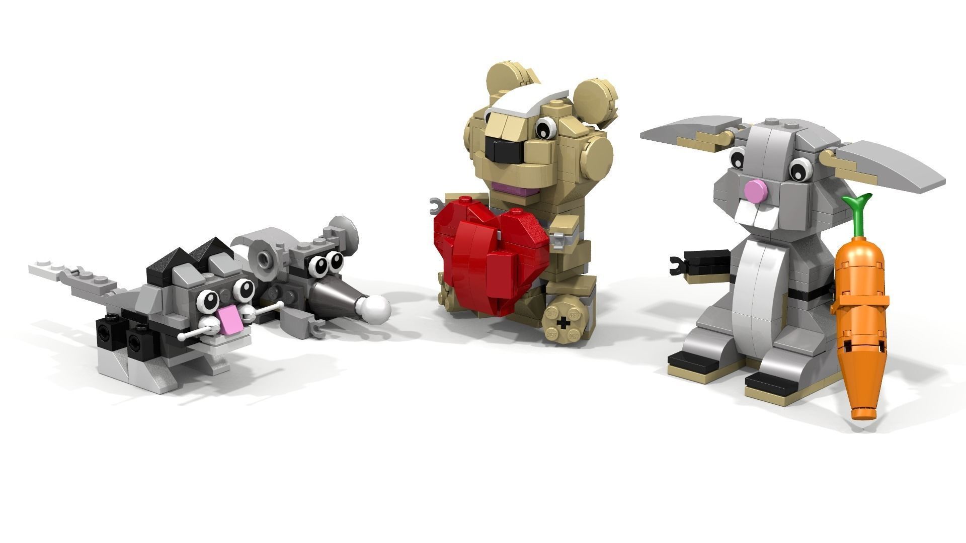 Lego Animals pack 3d 3D model
