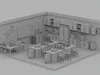 Science Laboratory Furniture And Equipment 3D model rigged | CGTrader