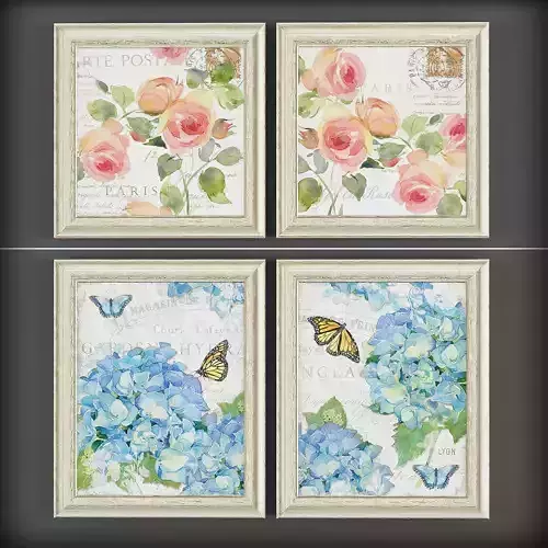 Picture Frames Low-poly 3D model