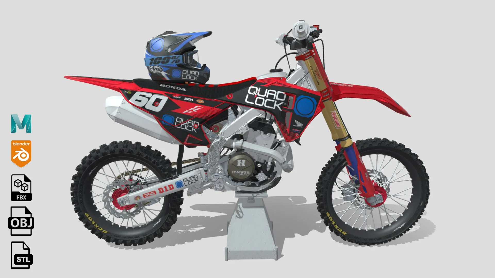 3D model Honda CRF 250 RW VR / AR / low-poly | CGTrader