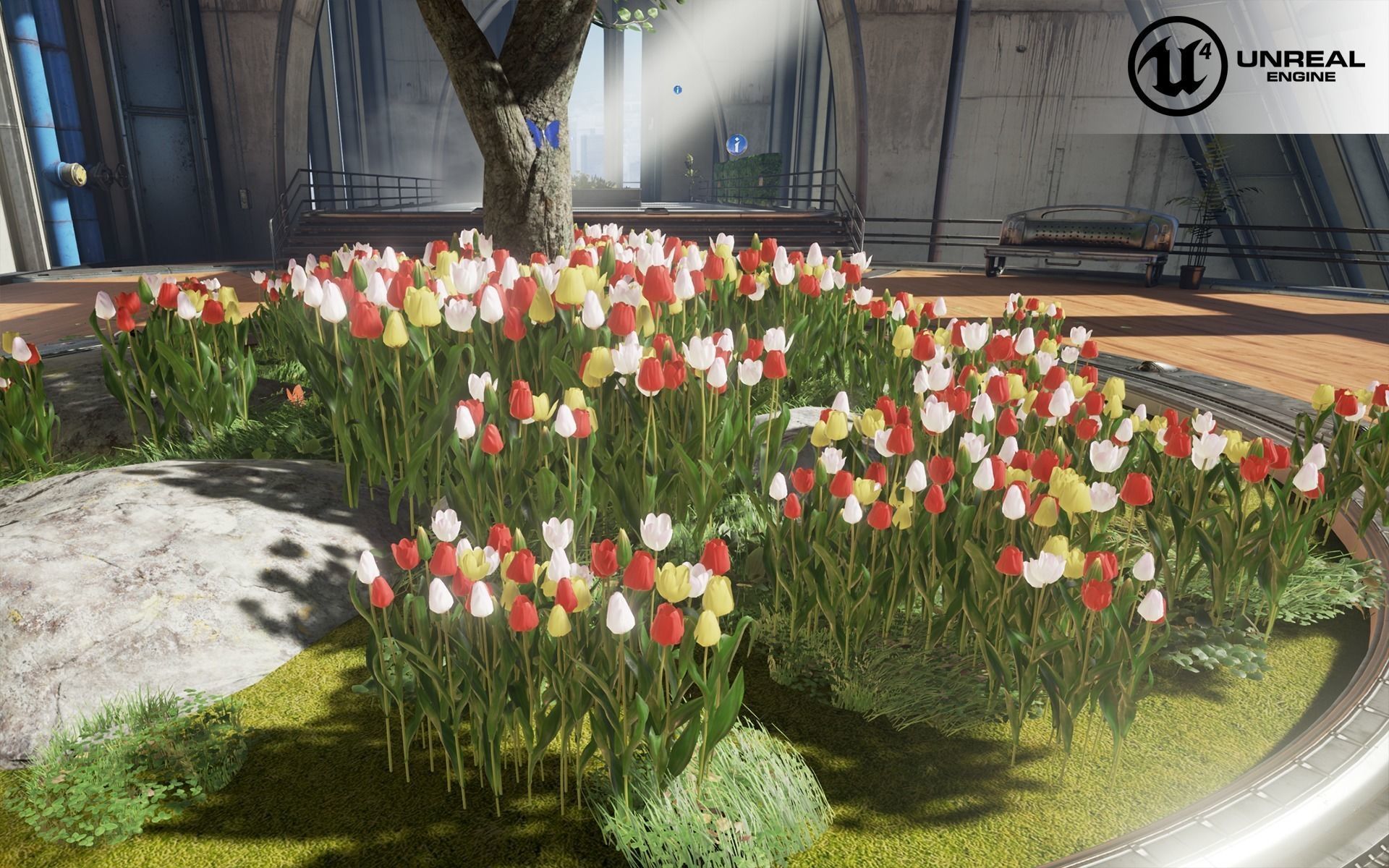 Tulips universal plant Low-poly 3D model_1