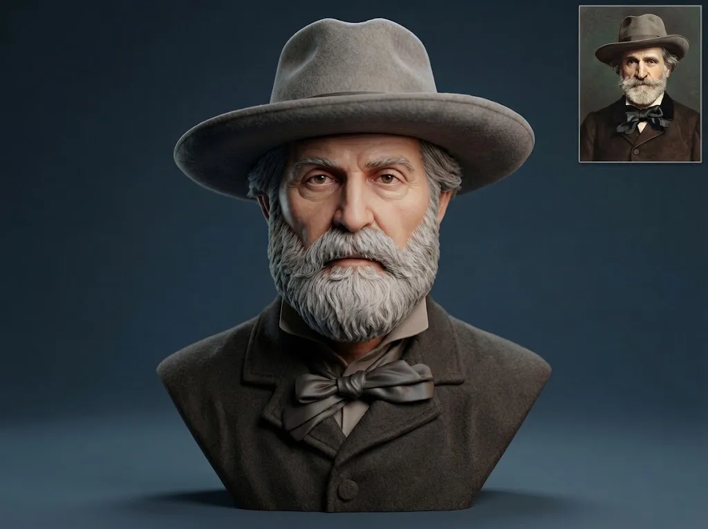 Giuseppe Verdi Italian Composer Portrait Bust 3D print model