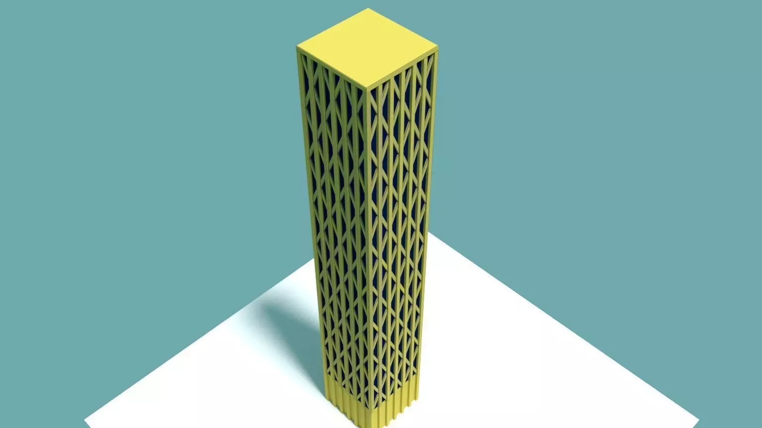 low poly buildings tall building Free low-poly 3D model