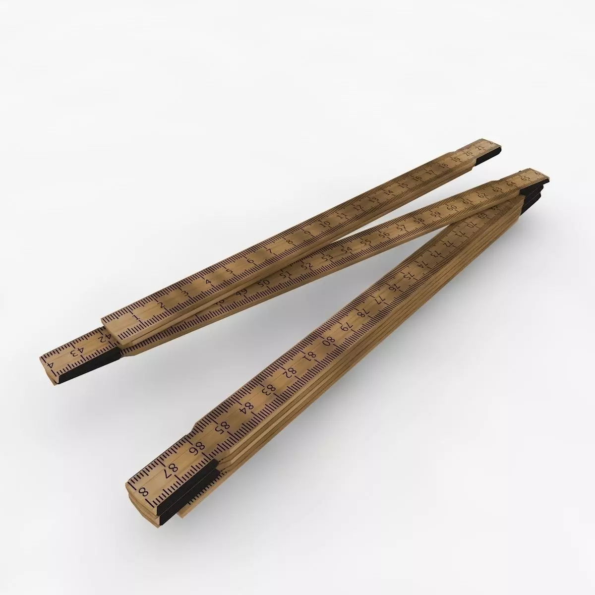 Folding ruler 3D model