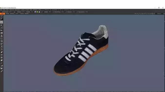 Low poly sneaker 3D model adidas shoe