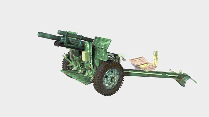 M2A1 - howitzer 105mm 3D model