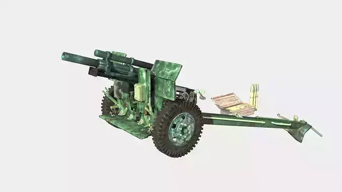 M2A1 - howitzer 105mm 3D model