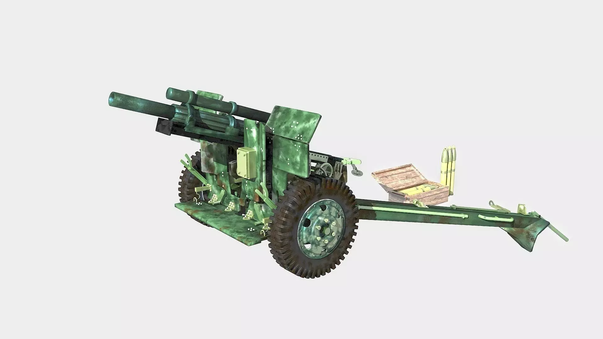M2A1 - howitzer 105mm 3D model_0