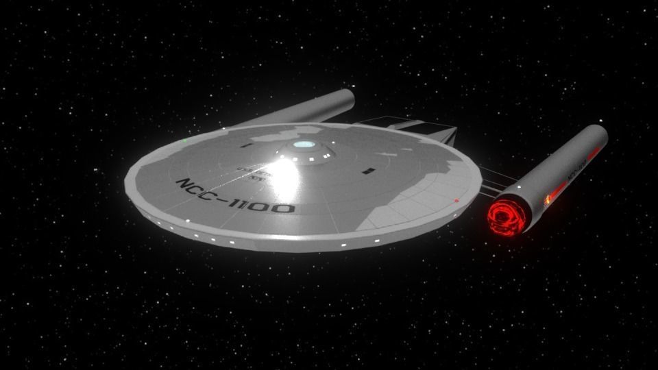 Detroyat-Class Destroyer TOS era Free 3D model_1