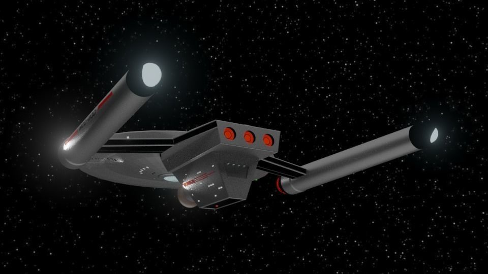 Detroyat-Class Destroyer TOS era Free 3D model_3