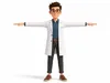 3D model Stylized Doctor 3D Character Rigged Animated Medical VR / AR ...