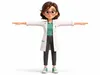 3D model Stylized FEMALE Doctor 3D Character Rigged Animated Medical VR ...