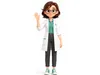 3D model Stylized FEMALE Doctor 3D Character Rigged Animated Medical VR ...