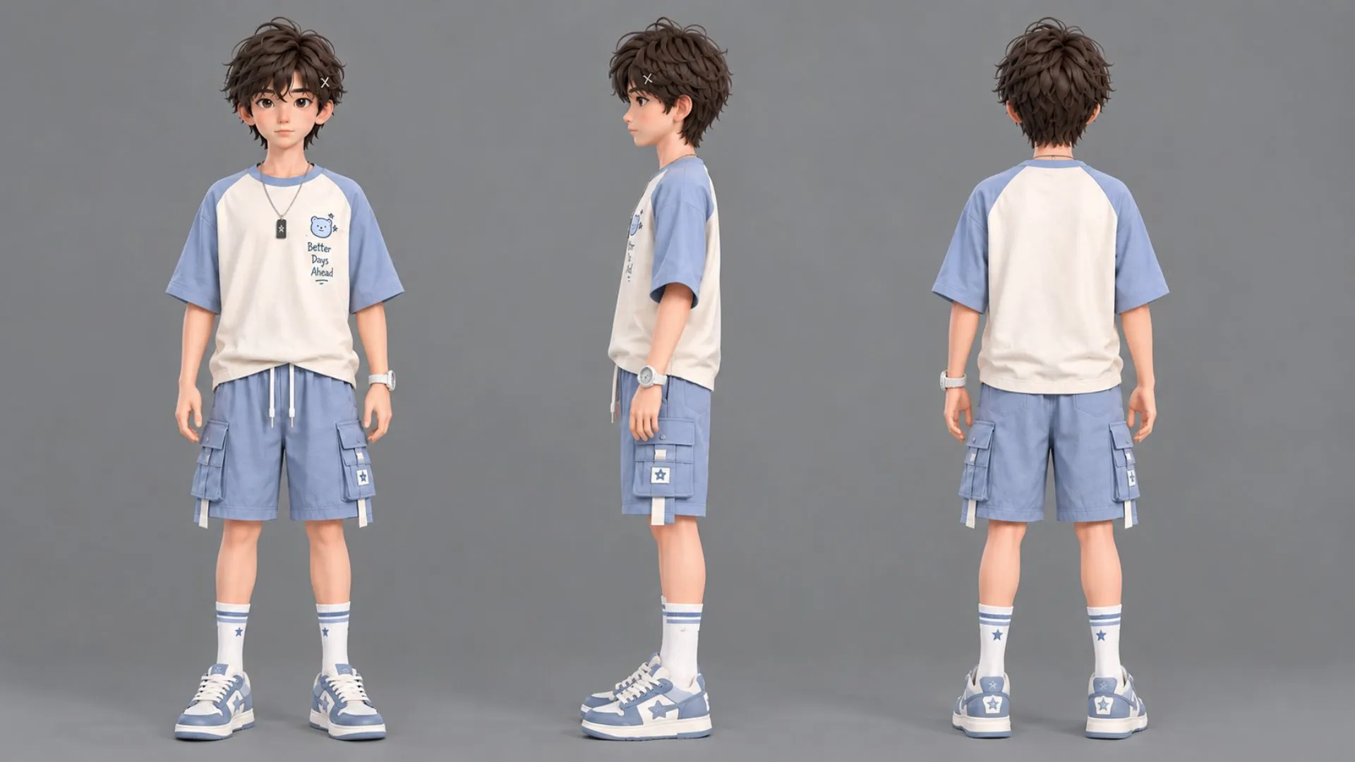 Character Rigging 3d 3D model Stylized Korean Boy 3D Character Rigged Animated VR / AR / low ...