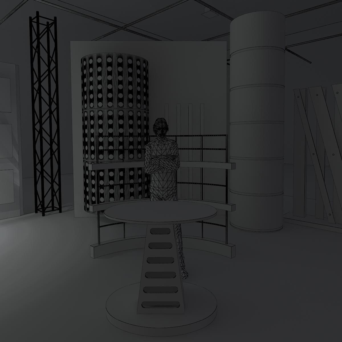 Virtual TV Studio News Set 6 3D model_24