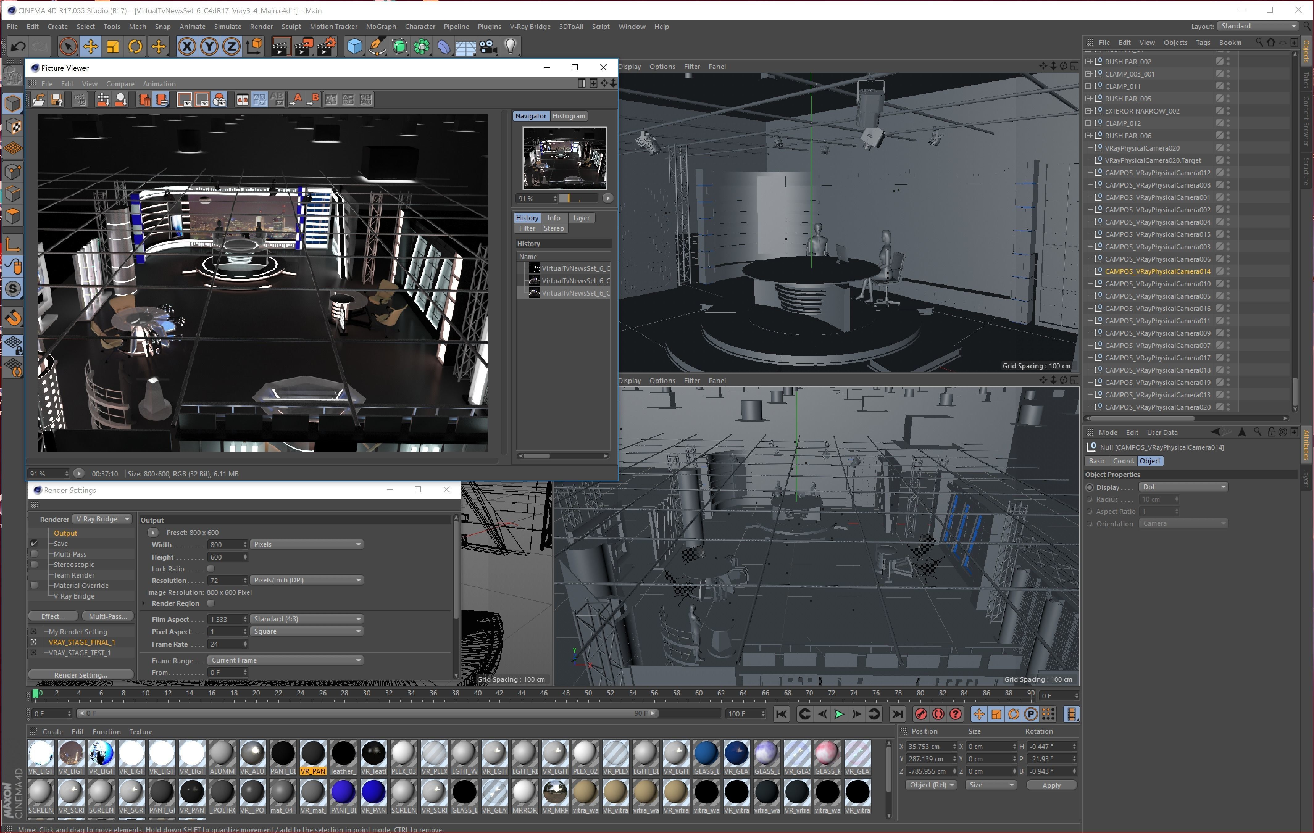Virtual TV Studio News Set 6 3D model_14