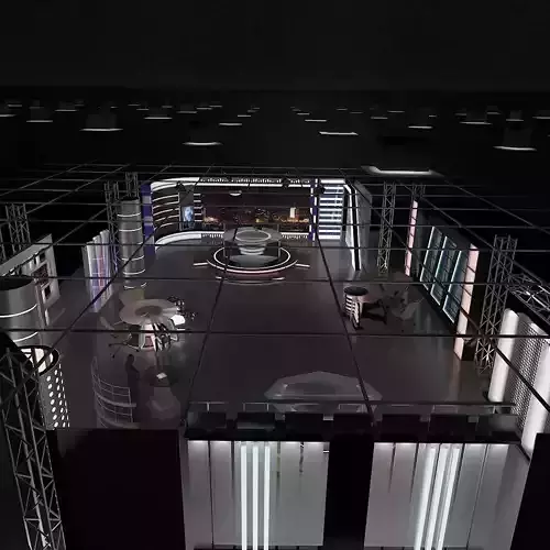 Virtual TV Studio News Set 6 3D model