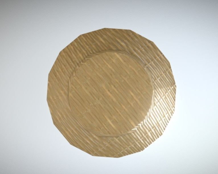 Basket with Cookies low-poly game ready Low-poly 3D model_5
