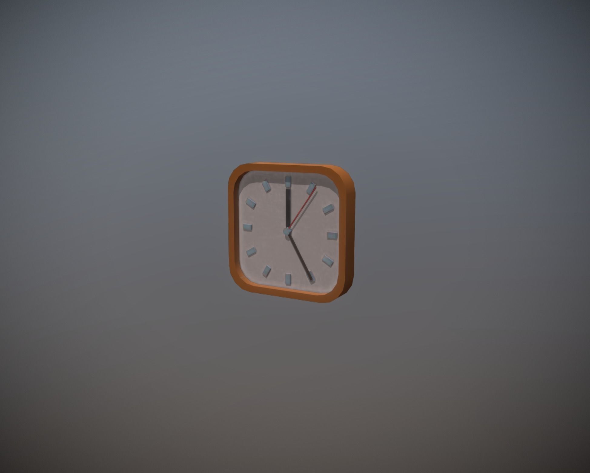 Retro Wall Clock low-poly game ready Low-poly 3D model_1
