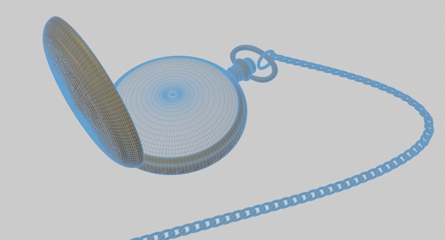 Vintage Pocket Watch Free 3D model_3