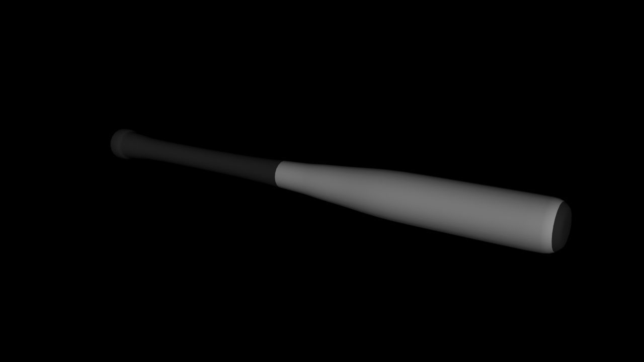 Baseball bat Low-poly 3D model_8