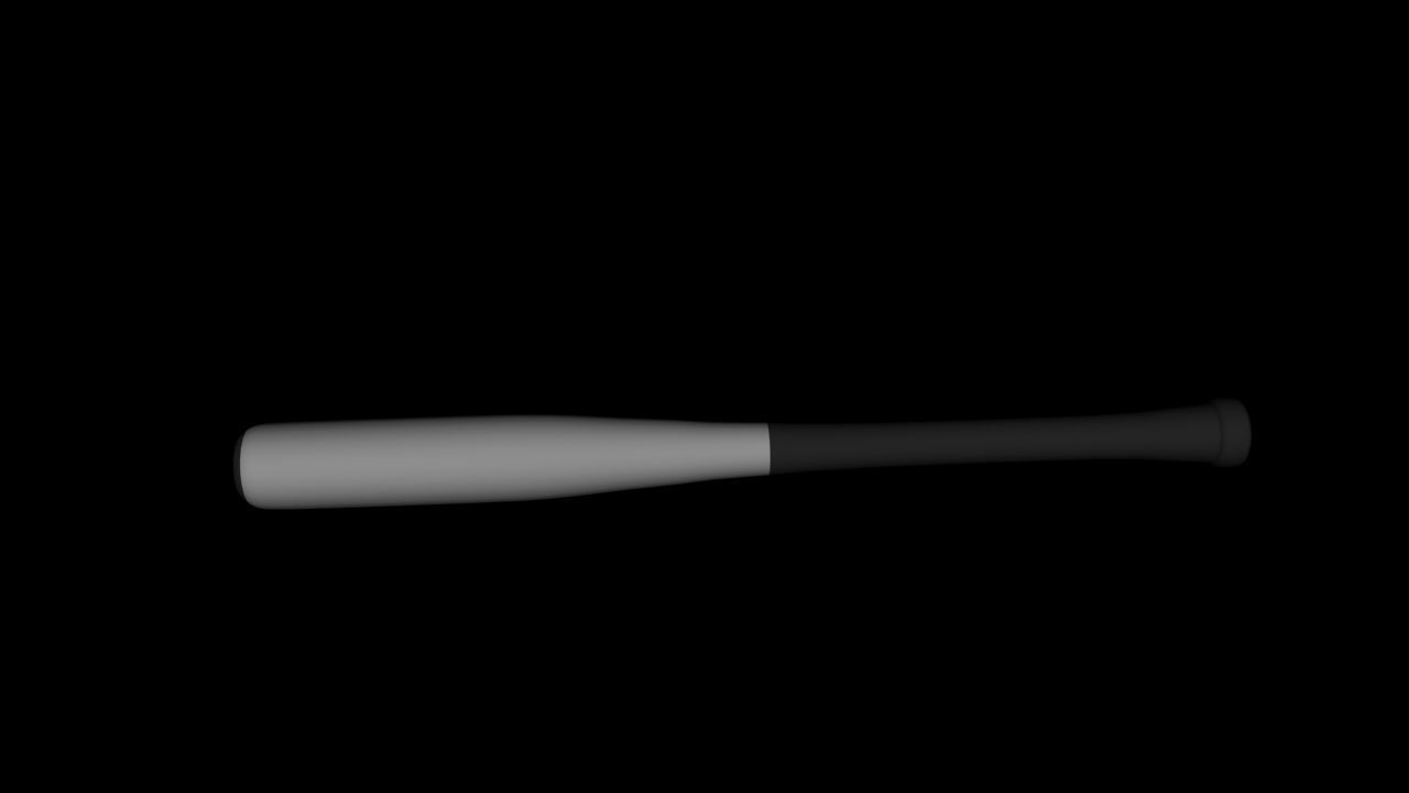 Baseball bat Low-poly 3D model_4