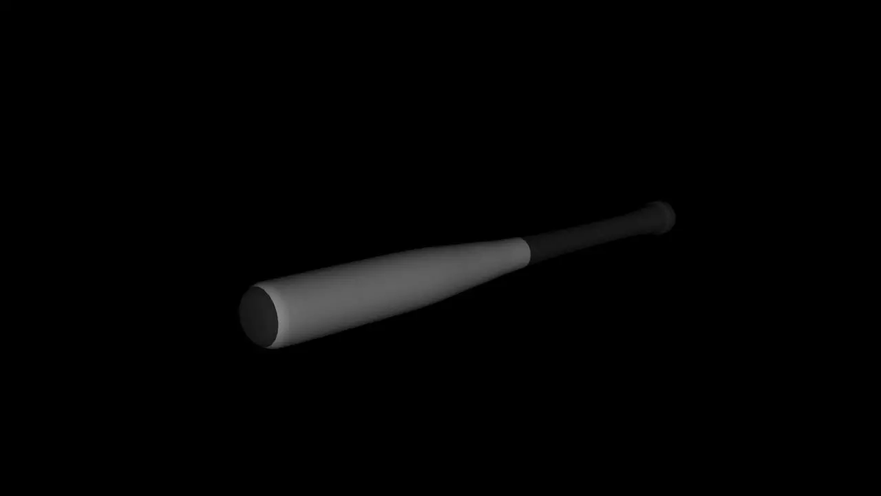 Baseball bat Low-poly 3D model_0